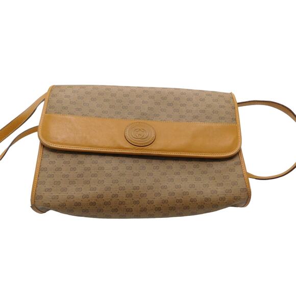 Vintage Gucci Monogram Leather Shoulder Handbag - Picture 3 of 8